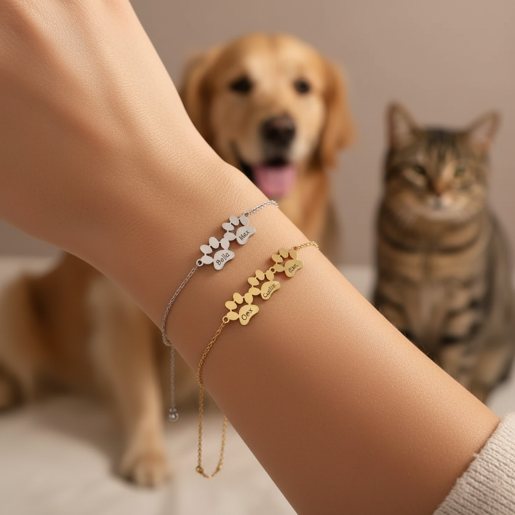 Braccialetti 2 e 3 zampe - argento e oro